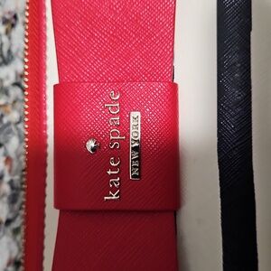 Kate Spade Julia Street Stripe Red and Black Wallet